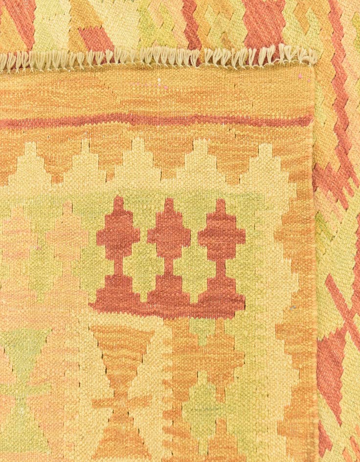 Detail image of  3' 8 x 6' 10  Hand Woven Kilim Waziri Wool Rug