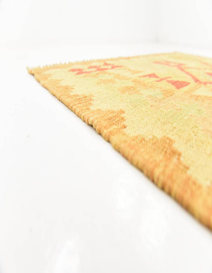 Detail image of  3' 8 x 6' 10  Hand Woven Kilim Waziri Wool Rug