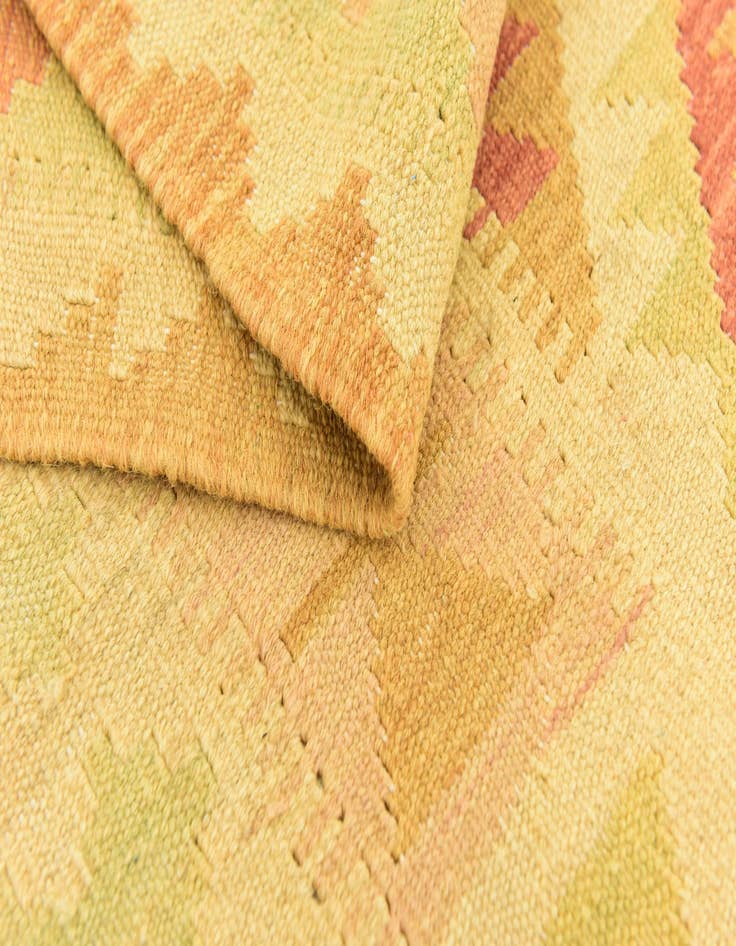 Detail image of  3' 8 x 6' 10  Hand Woven Kilim Waziri Wool Rug