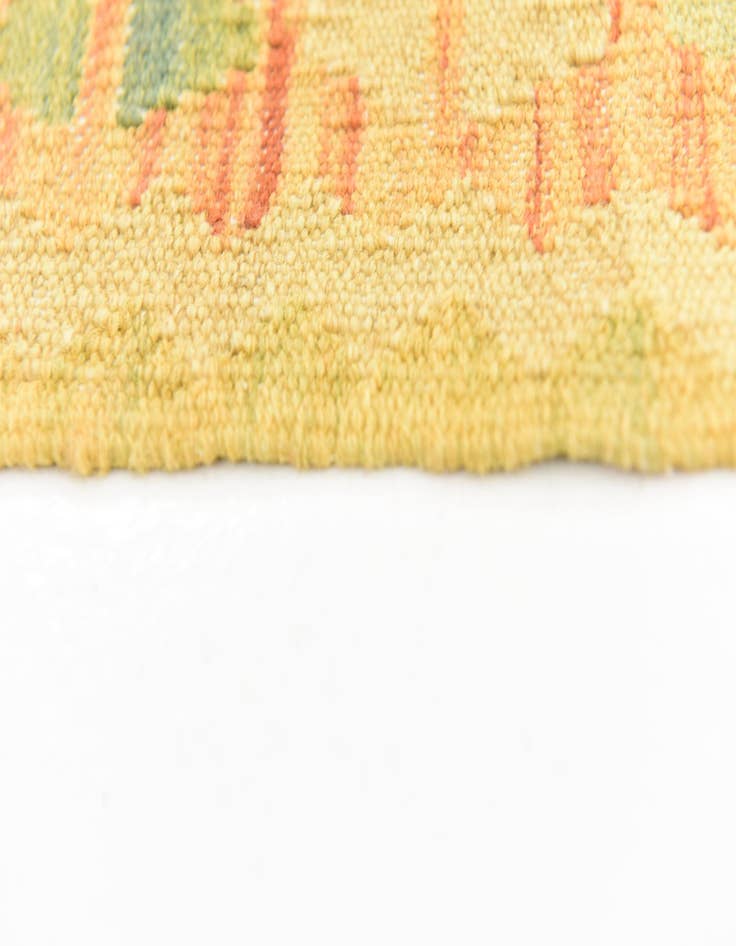 Detail image of  4' 2 x 6'  Hand Woven Kilim Waziri Wool Rug