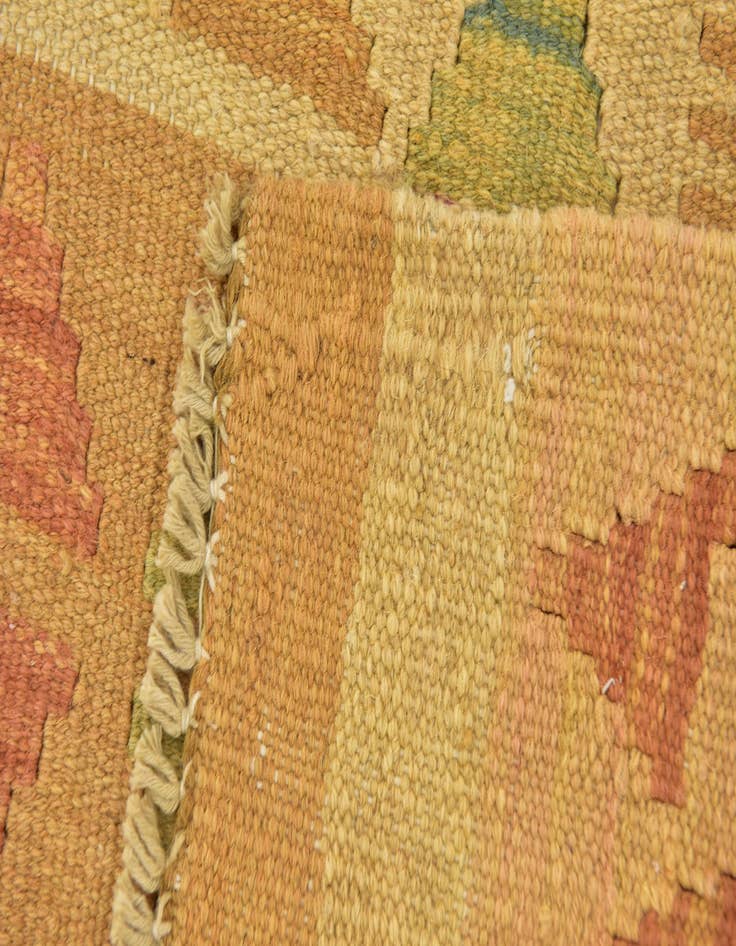 Detail image of  3' 4 x 5'  Hand Woven Kilim Waziri Wool Rug