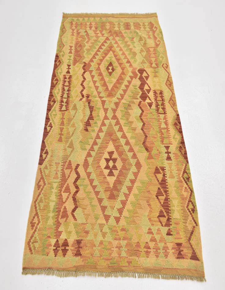 Detail image of  3' 3 x 5' 2  Hand Woven Kilim Waziri Wool Rug