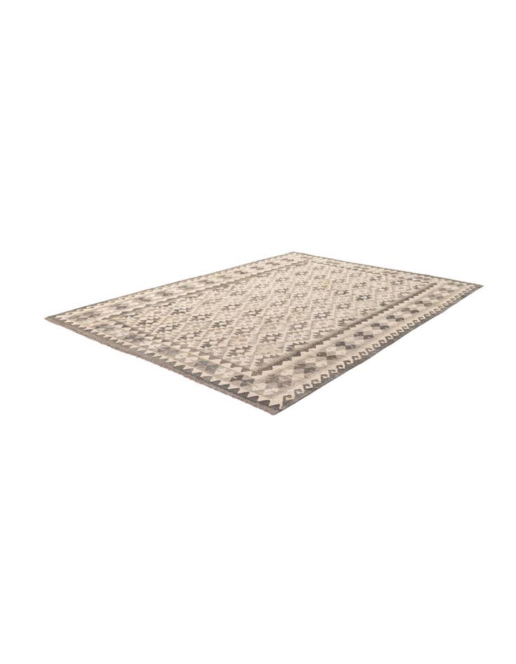 Detail image of  6' 11 x 9' 7  Hand Woven Kundan Kilim Wool Rug