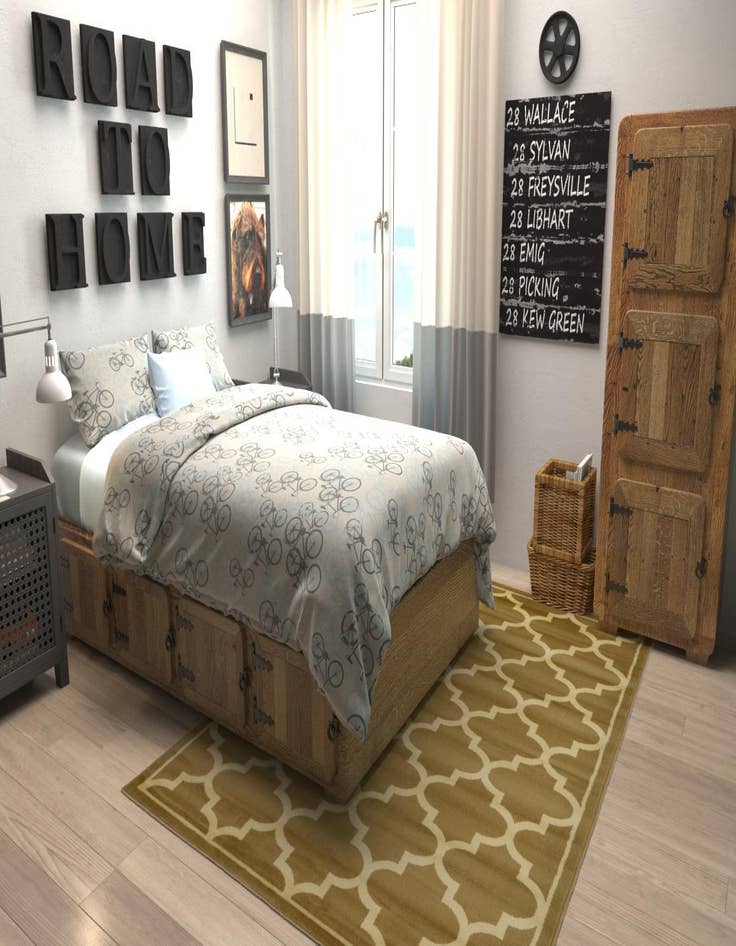 Detail image of  5' 3 x 7' 2 Lattice Rug