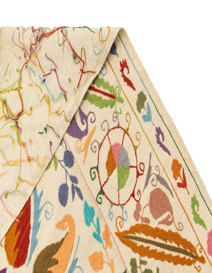 Detail image of  5' 9 x 7' 6  Hand Knotted Marok Kilim Rug