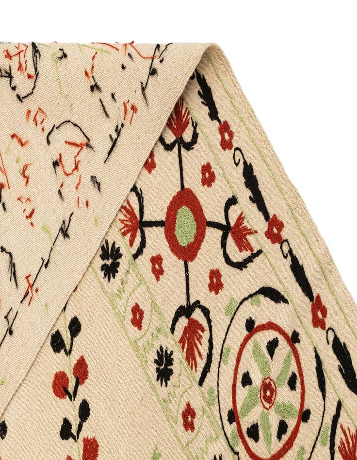 Detail image of  6' 10 x 9' 2  Hand Knotted Marok Kilim Rug