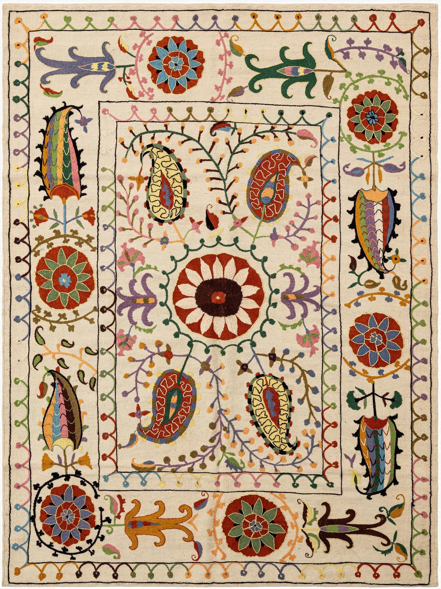  5' 6 x 7' 5  Hand Knotted Marok Kilim Rug