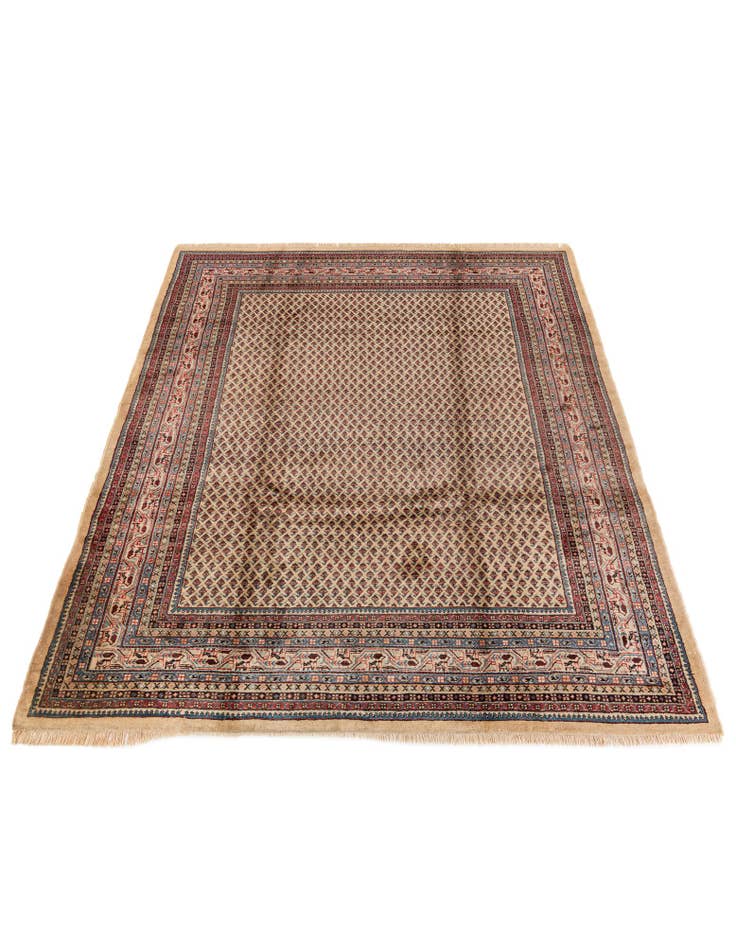 Detail image of  7' 5 x 10' 8  Hand Knotted Mir Wool Rug