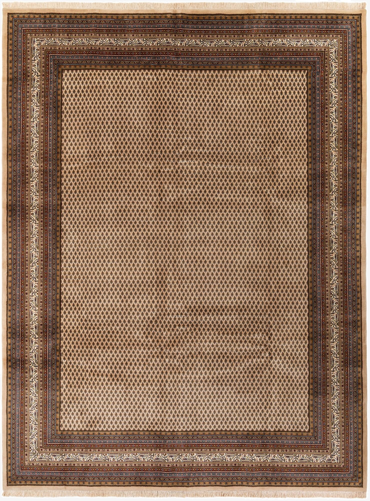  9' 11 x 13' 1  Hand Knotted Mir Oriental Wool Rug