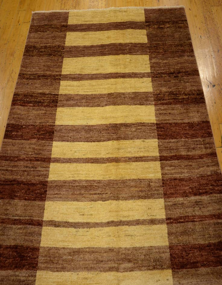 Detail image of  5' x 6'  Hand Knotted Modern Ziegler Oriental Rug