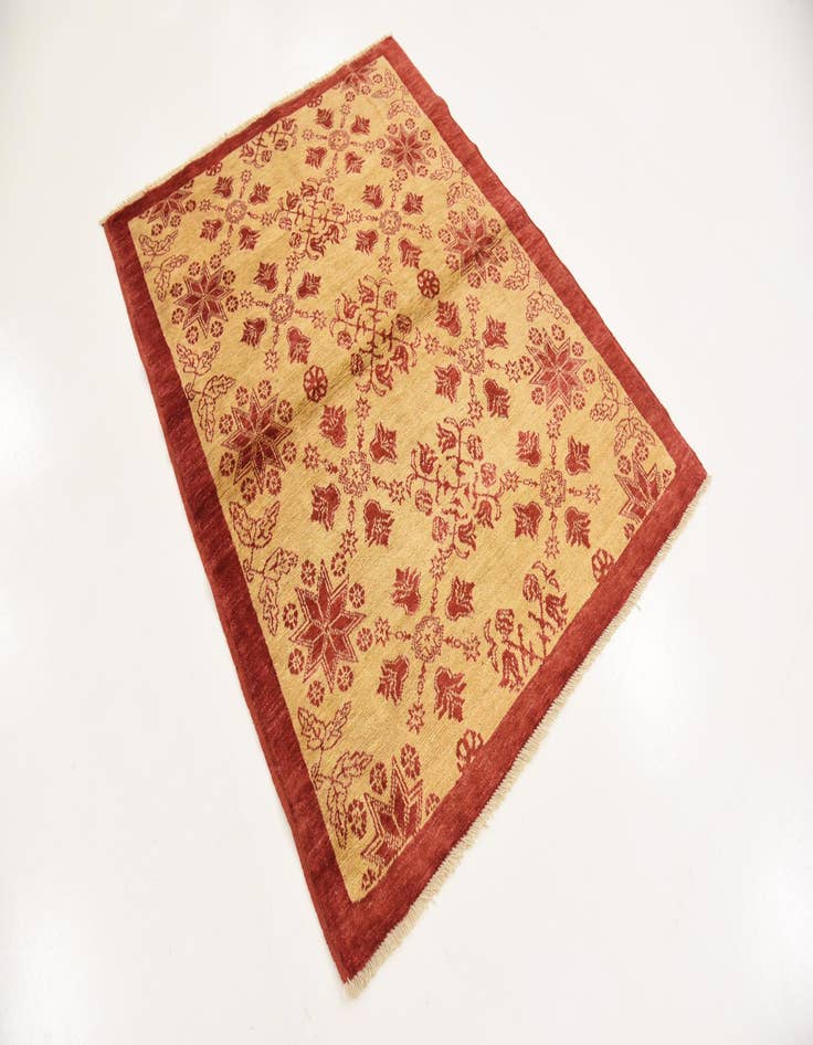 Detail image of  3' 9 x 4' 10  Hand Knotted Modern Ziegler Rug