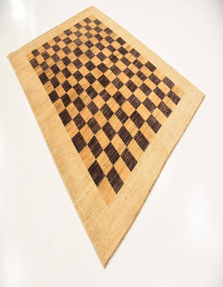 Detail image of  5' 8 x 7' 9  Hand Knotted Modern Ziegler Rug