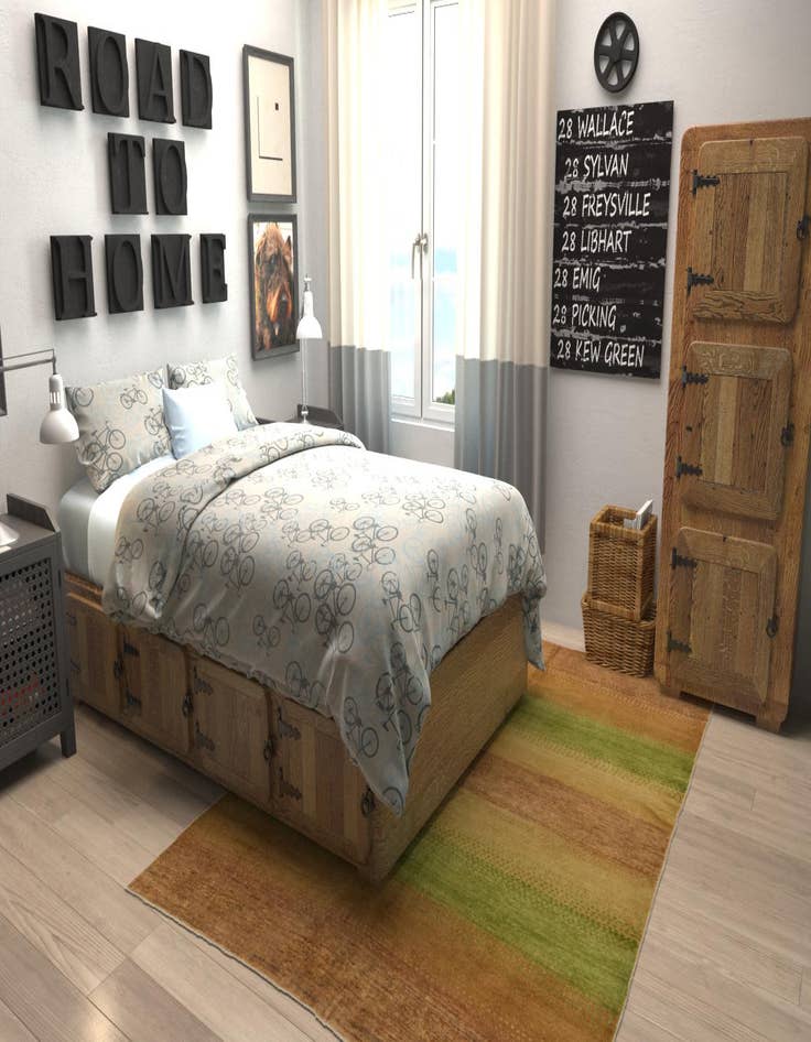 Detail image of  5' 4 x 7' 4  Hand Knotted Modern Ziegler Rug