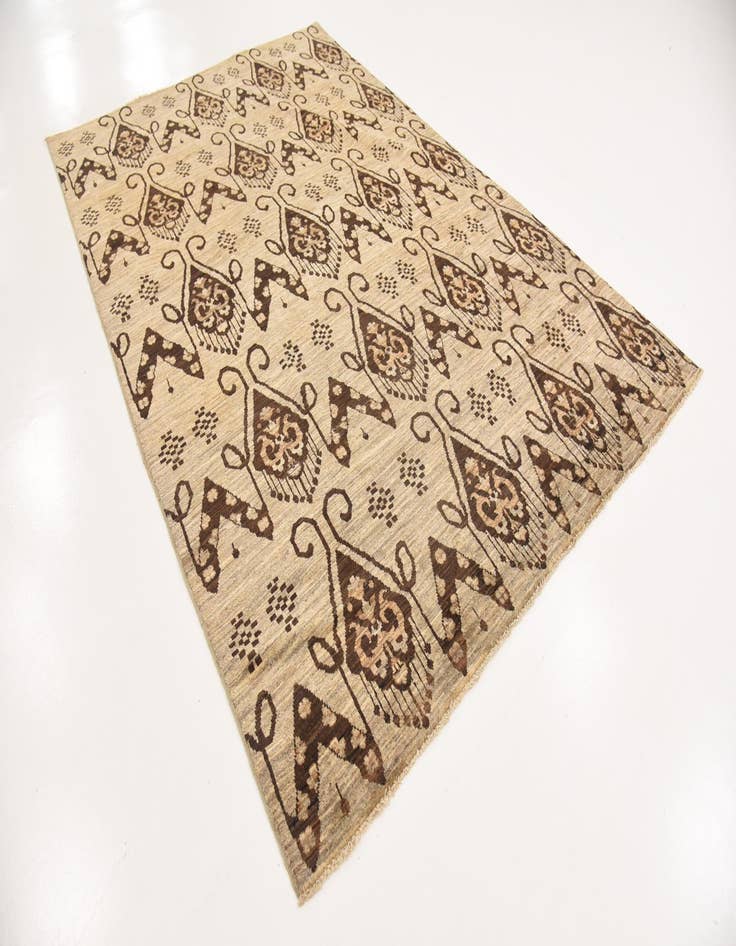 Detail image of  6' x 9'  Hand Knotted Modern Ziegler Rug