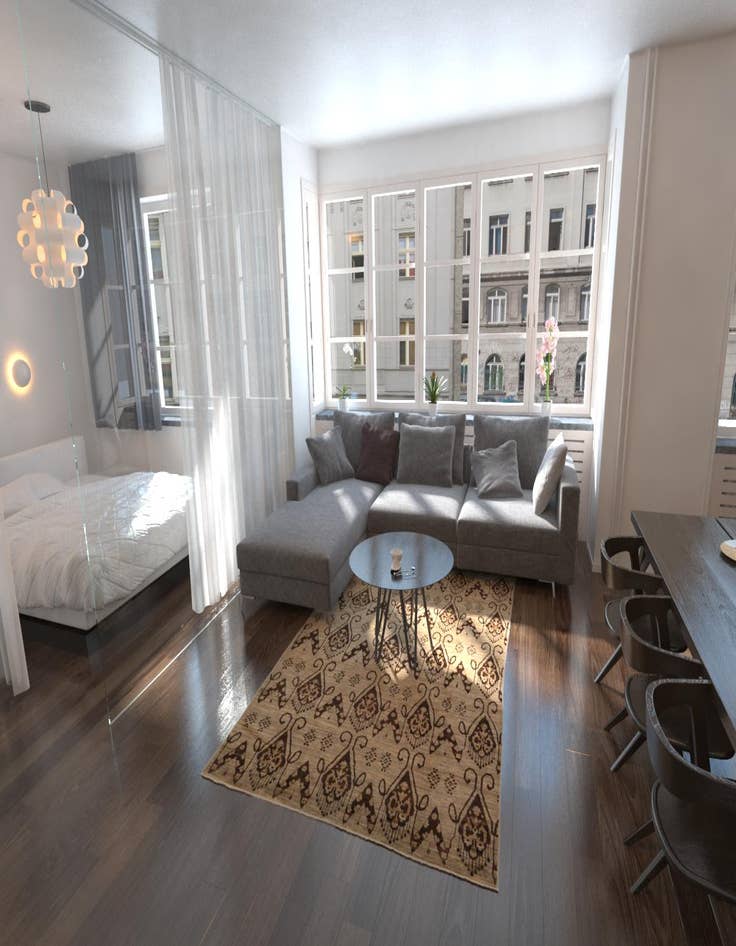 Detail image of  6' x 9'  Hand Knotted Modern Ziegler Rug