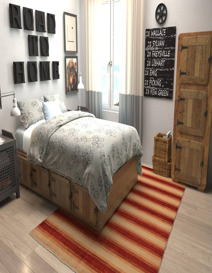 Detail image of  5' 4 x 7' 10  Hand Knotted Modern Ziegler Rug