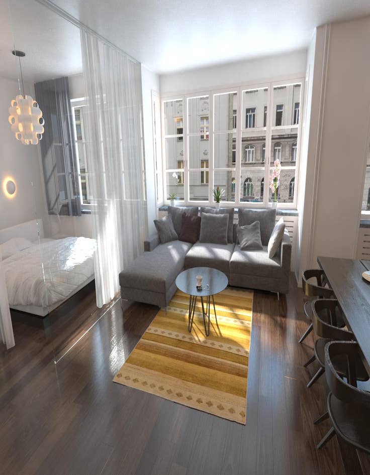 Detail image of  5' 6 x 8' 2  Hand Knotted Modern Ziegler Rug