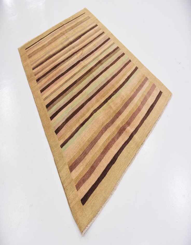 Detail image of  4' 7 x 6' 4  Hand Knotted Modern Ziegler Rug