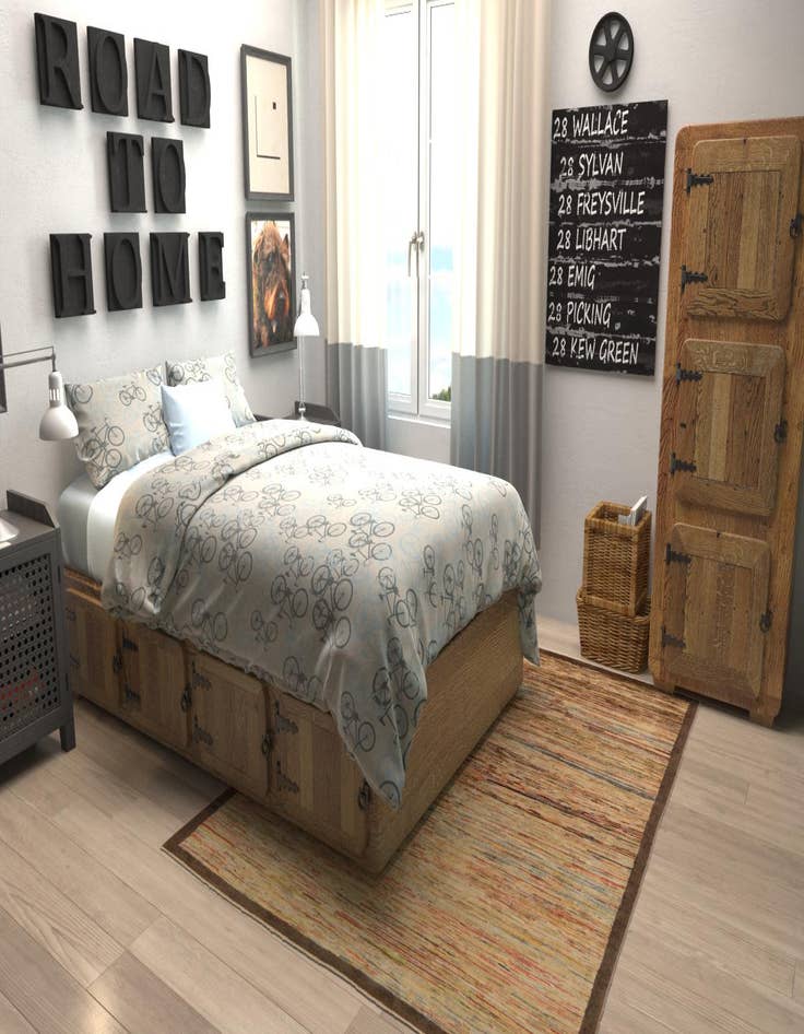 Detail image of  5' x 6' 6  Hand Knotted Modern Ziegler Rug