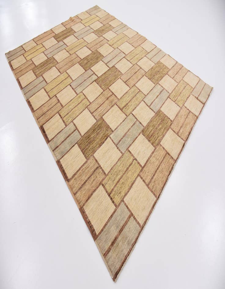 Detail image of  6' 7 x 8' 8  Hand Knotted Modern Ziegler Oriental Rug