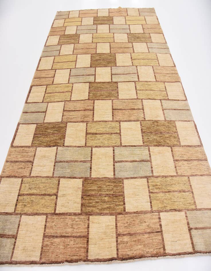 Detail image of  6' 7 x 8' 8  Hand Knotted Modern Ziegler Oriental Rug