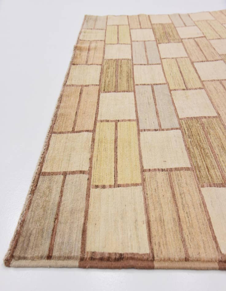 Detail image of  6' 7 x 8' 8  Hand Knotted Modern Ziegler Oriental Rug