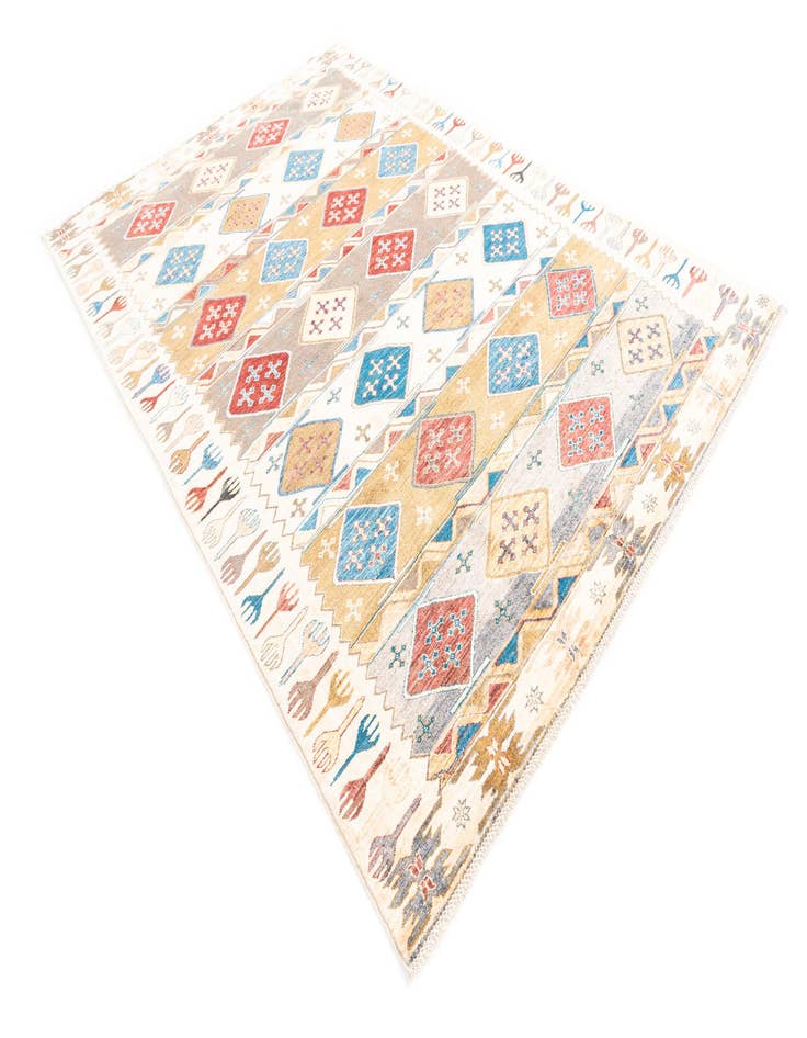 Detail image of  6' 7 x 9' 9  Hand Knotted Modern Ziegler Rug