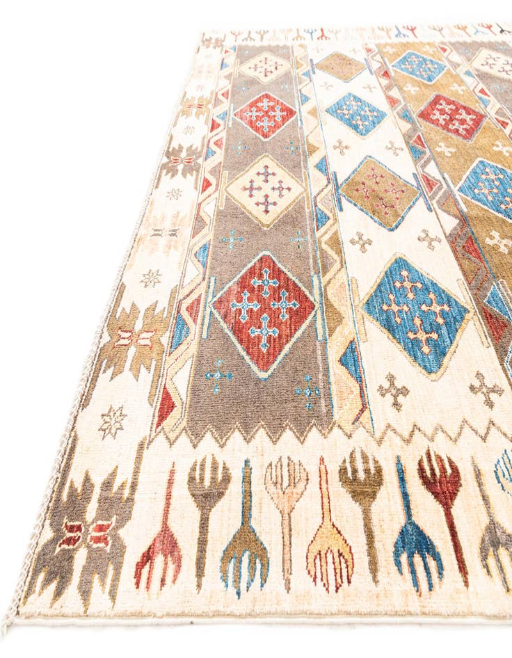 Detail image of  6' 7 x 9' 9  Hand Knotted Modern Ziegler Rug