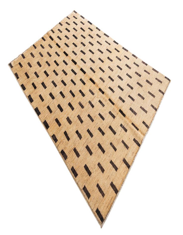 Detail image of  4' 8 x 6' 6  Hand Knotted Modern Ziegler Rug