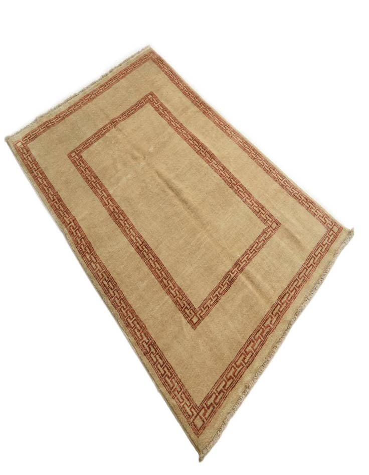 Detail image of  4' 1 x 6' 2  Hand Knotted Modern Ziegler Rug