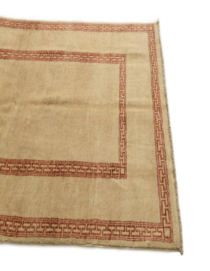 Detail image of  4' 1 x 6' 2  Hand Knotted Modern Ziegler Rug