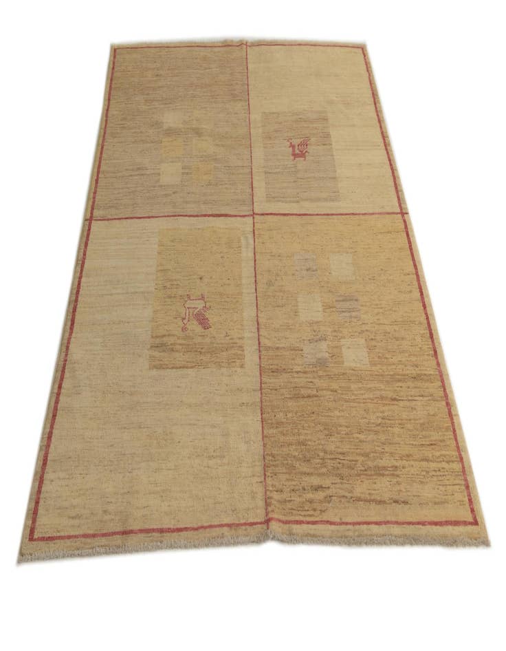 Detail image of  5' x 6' 9  Hand Knotted Modern Ziegler Rug