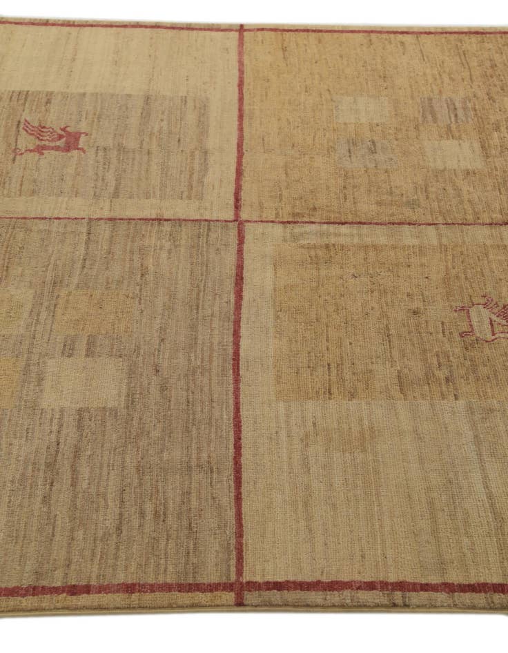 Detail image of  5' x 6' 9  Hand Knotted Modern Ziegler Rug