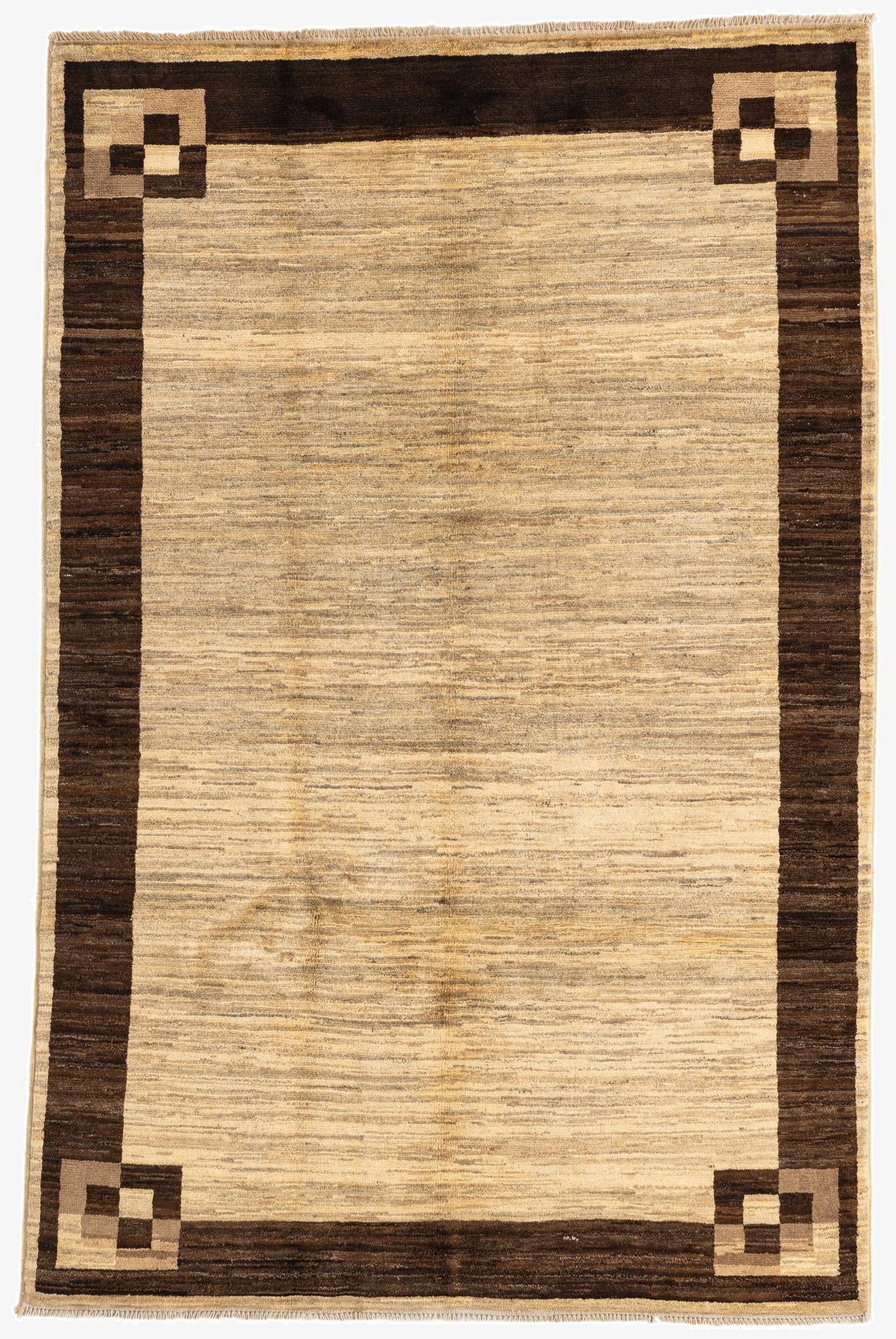  3' 10 x 5' 10  Hand Knotted Modern Ziegler Rug