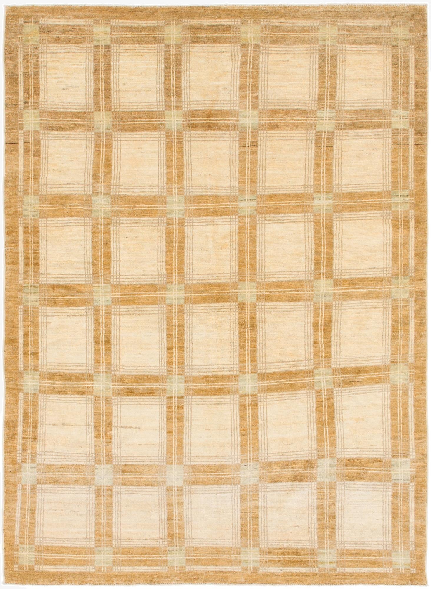  4' 7 x 6' 6  Hand Knotted Modern Ziegler Rug