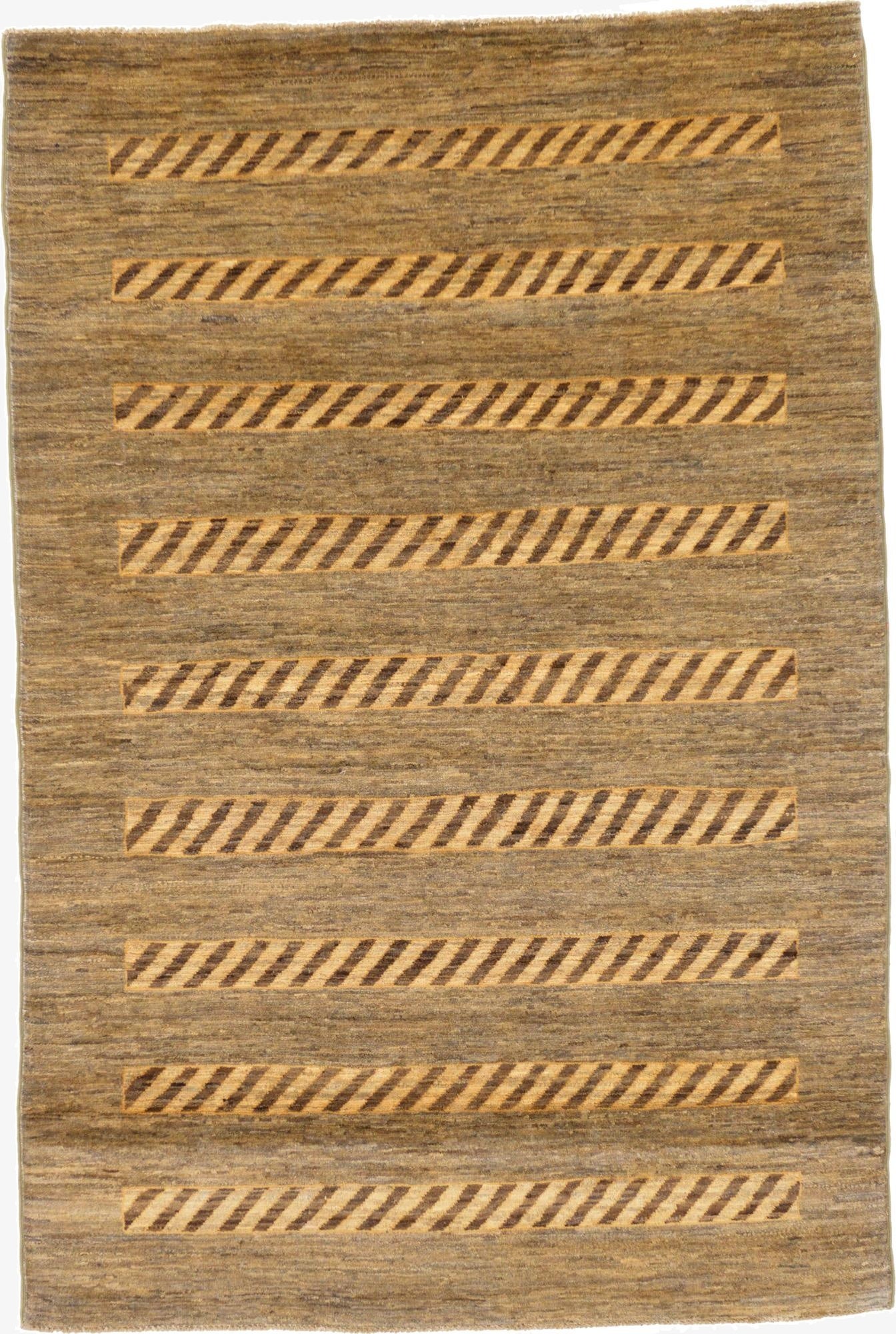  3' 11 x 5' 10  Hand Knotted Modern Ziegler Oriental Rug