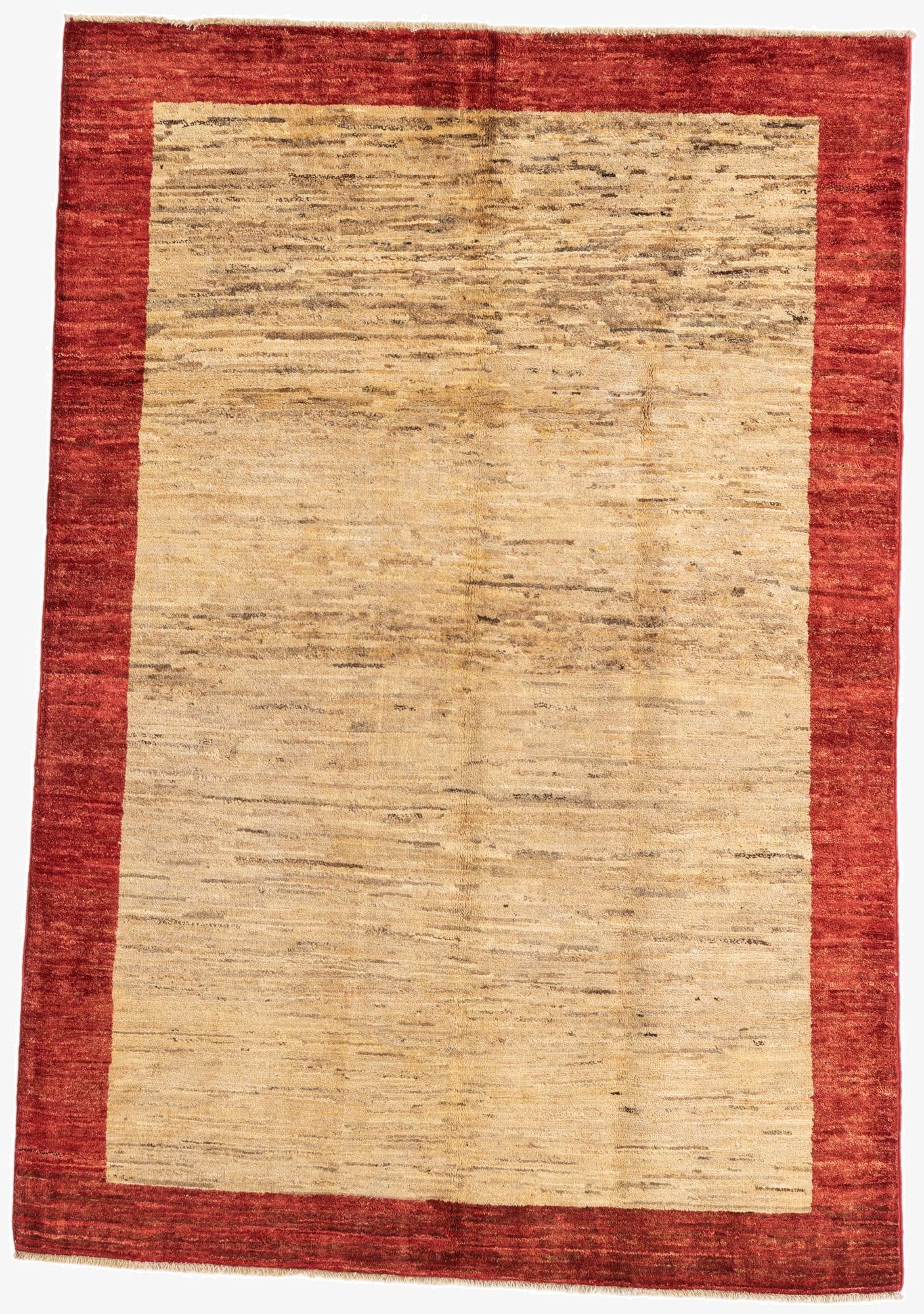 3' 10 x 5' 8  Hand Knotted Modern Ziegler Rug