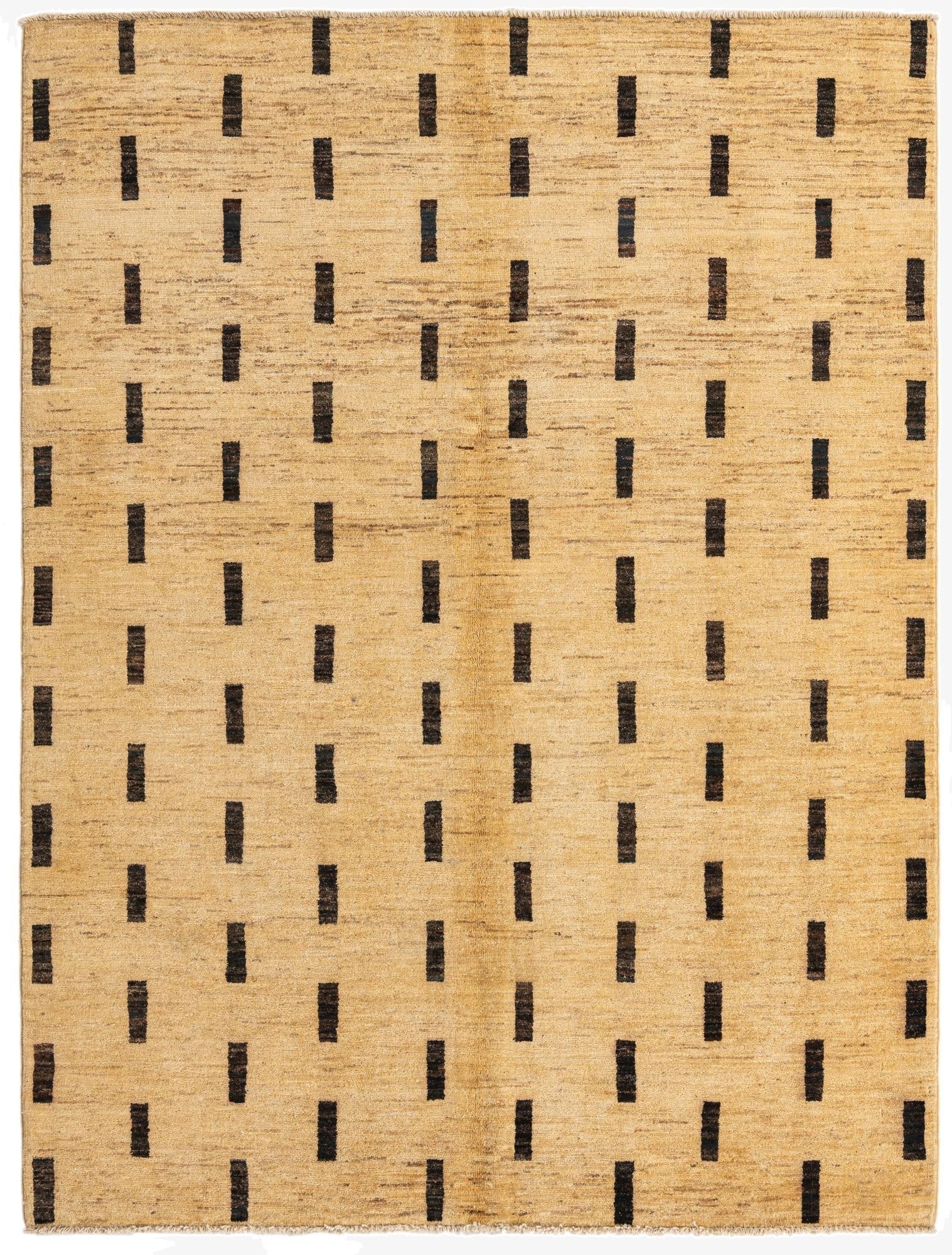  4' 10 x 6' 5  Hand Knotted Modern Ziegler Rug