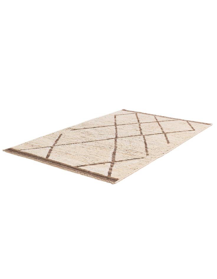 Detail image of  4' x 5' 10  Hand Knotted Moroccan Wool Rug