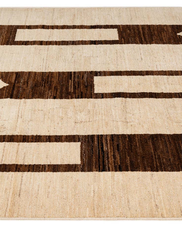 Detail image of  4' 11 x 6' 7  Hand Knotted Moroccan Wool Rug