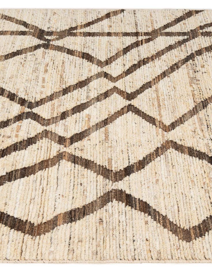 Detail image of  5' 1 x 6' 5  Hand Knotted Moroccan Wool Rug