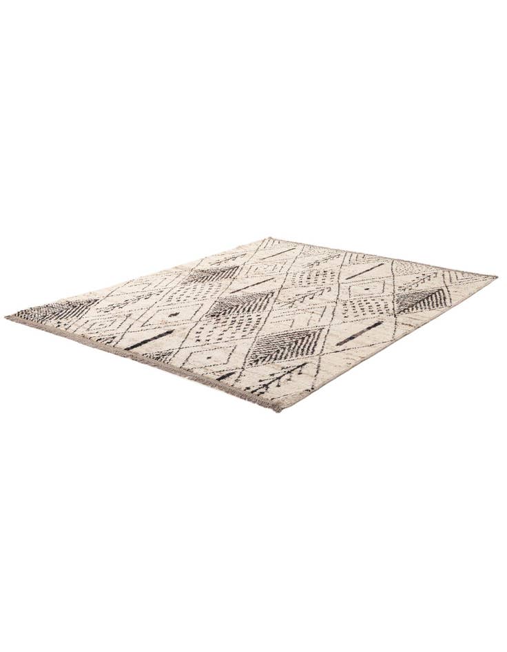 Detail image of  5' 10 x 7' 7  Hand Knotted Moroccan Wool Rug