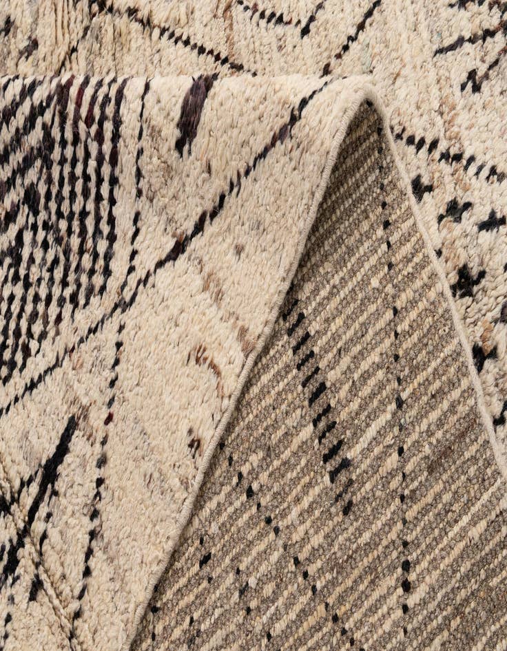 Detail image of  5' 10 x 7' 7  Hand Knotted Moroccan Wool Rug