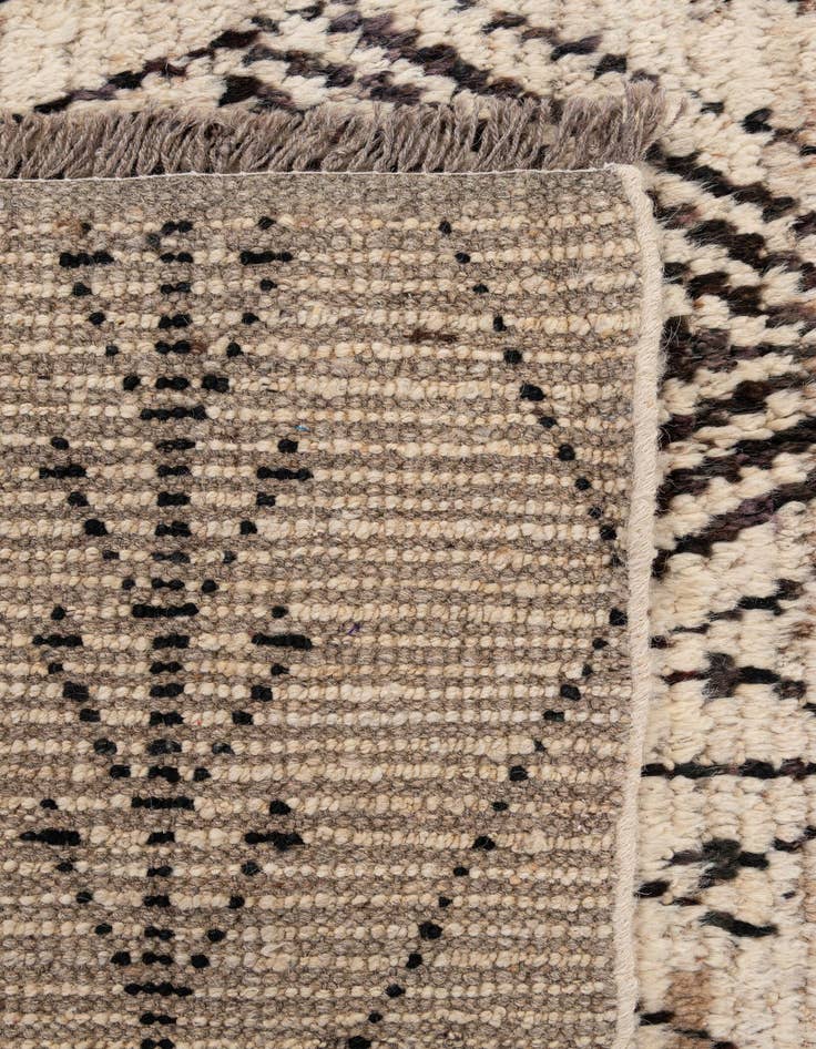 Detail image of  5' 10 x 7' 7  Hand Knotted Moroccan Wool Rug