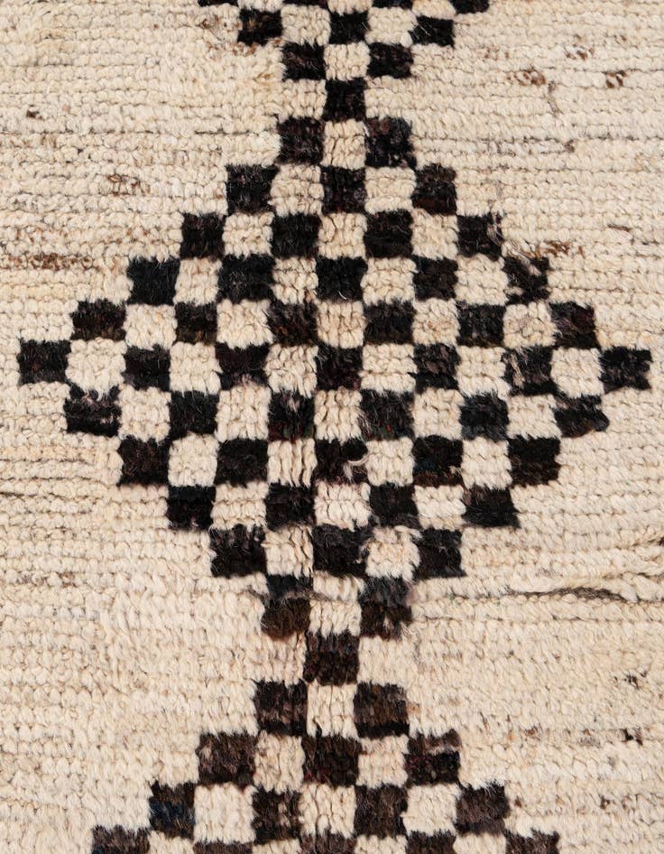 Detail image of  5' 8 x 7' 7  Hand Knotted Moroccan Wool Rug