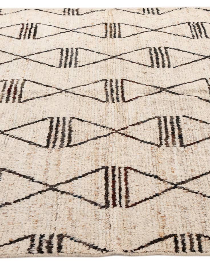 Detail image of  5' 8 x 7' 7  Hand Knotted Moroccan Wool Rug