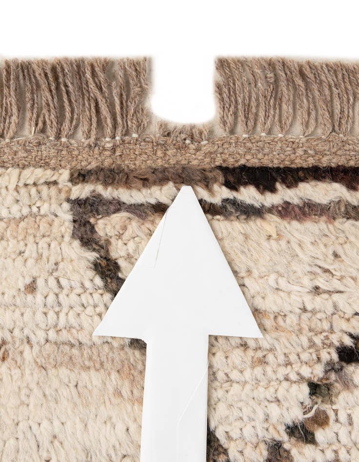 Detail image of  5' 8 x 7' 7  Hand Knotted Moroccan Wool Rug