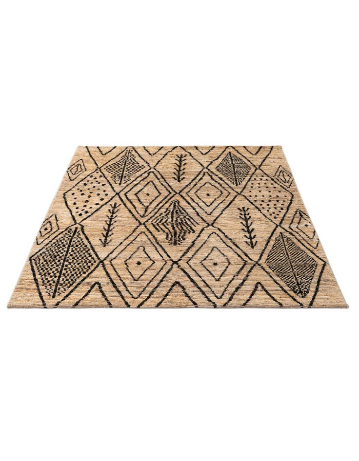 Detail image of  5' 9 x 7' 6  Hand Knotted Moroccan Wool Rug