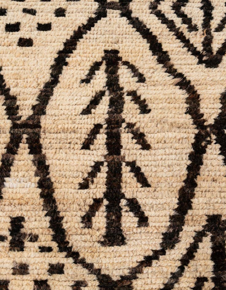 Detail image of  5' 8 x 8'  Hand Knotted Moroccan Wool Rug