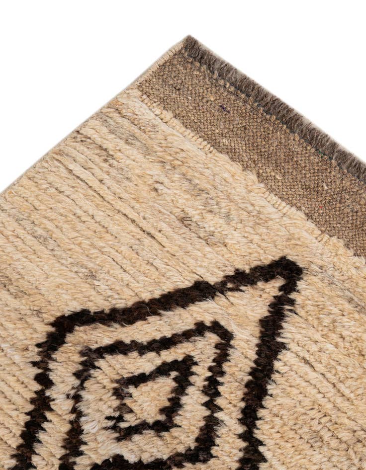 Detail image of  5' 8 x 8'  Hand Knotted Moroccan Wool Rug